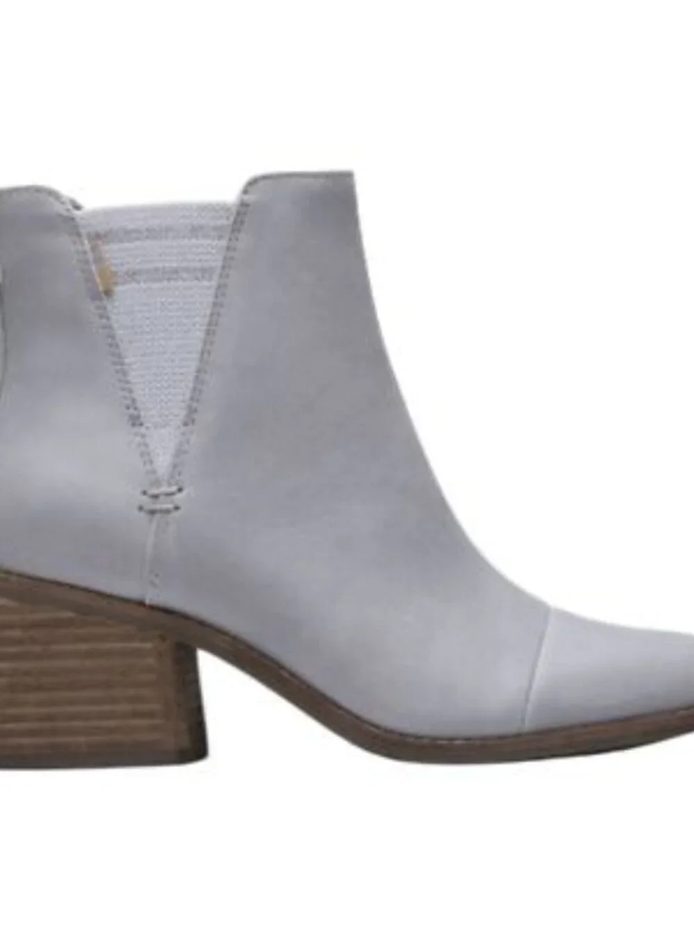 TOMS Glacier Gray Leather Women's Esme Boots Size 10 Women's